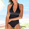 Solid color one-piece swimsuit
