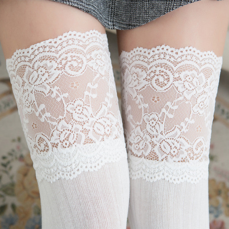 High-cylinder Lace Over The Knee Stockings