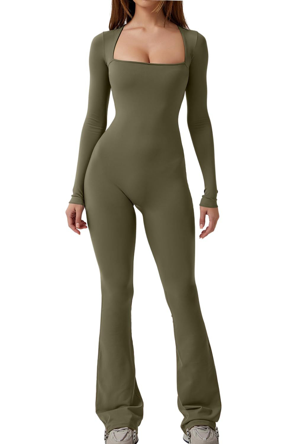 Long Sleeve Waist Shaping And Hip Lift Jumpsuit