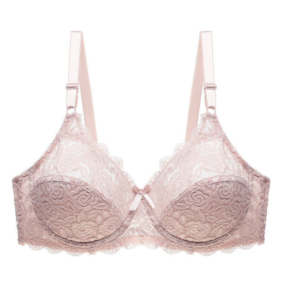 Lace bras gathered together for a breathable bra